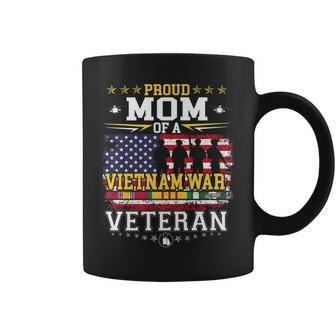 Proud Mom Vietnam War Veteran Matching With Son Daughter Coffee Mug - Seseable