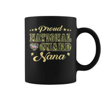 Proud National Guard Nana Dog Tags Heart Military Grandma Coffee Mug | Mazezy