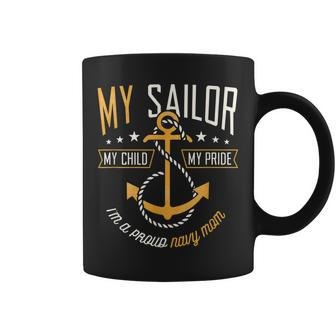 Proud Navy Mother For Moms Of Sailors Proud Mom Navy Family Coffee Mug - Seseable