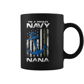 Proud Navy Nana American Flag Vintage Coffee Mug - Seseable