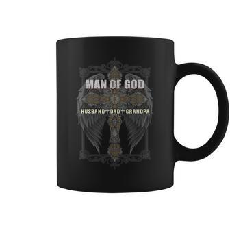 Proud Papa Man Of God Husband Dad Grandpa Fathers Day Gift For Mens Coffee Mug | Mazezy