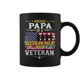 Proud Papa Vietnam War Veteran Matching With Son Daughter Coffee Mug - Seseable