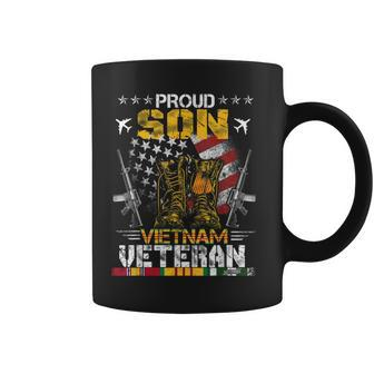 Proud Son Of Vietnam Veteran Us Flag Gifts Proud Veteran Coffee Mug - Seseable