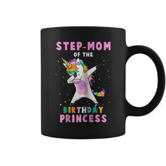Proud Step-Mom Of A Birthday Unicorn Dab Girl Coffee Mug | Mazezy