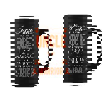 Proud Uncle Adhd Warrior Awareness Ribbon Orange Coffee Mug | Mazezy