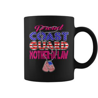 Proud Us Coast Guard Mother-In-Law Military Mom-In-Law Gift Coffee Mug - Seseable