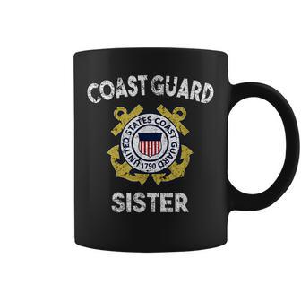 Proud Us Coast Guard Sister Military Pride T Coffee Mug - Seseable