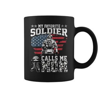 Proud Veteran Mothers My Favorite Soldier Calls Me Mom Daisy Coffee Mug | Mazezy