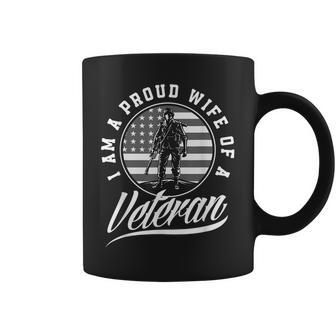 Proud Wife Of A Veteran Patriotic Veterans Day Coffee Mug - Seseable