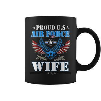Proud Wife Us Air Force Veteran Day Military Family Coffee Mug - Seseable