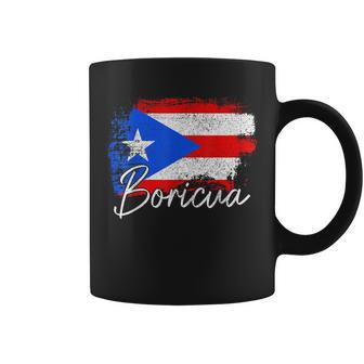 Puerto Rico Boricua Vintage Puerto Rican Flag Pride Coffee Mug | Mazezy