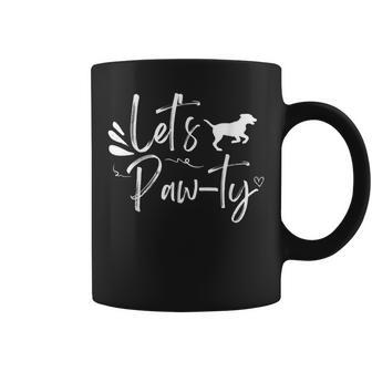 Puppy Birthday Puppy Pawty Dog Invitation Lets Pawty Coffee Mug | Mazezy