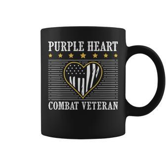 Purple Heart Combat Veteran Military Veteran Gift Coffee Mug - Seseable