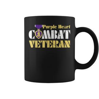 Purple Heart Combat Veteran Purple Heart Day Us Military Coffee Mug - Seseable