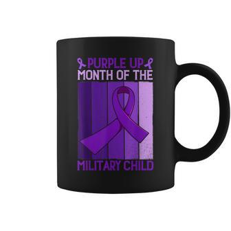 Purple Up Month Of The Military Child Month Ribbon Coffee Mug | Mazezy CA