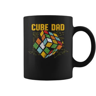 Puzzle Cube Dad Speed Cubing 80S Youth Vintage Math Coffee Mug - Seseable