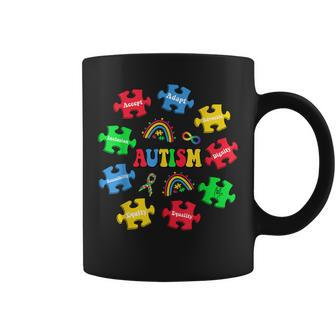 Puzzle Rainbow Autism Awareness Special Education Teacher Coffee Mug | Mazezy