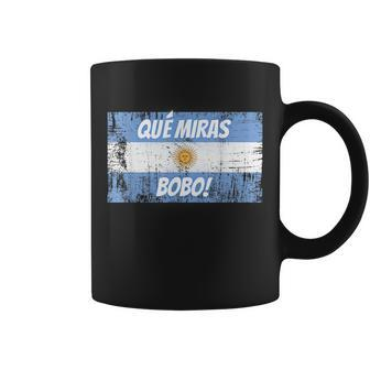 Que Miras Bobo Bandera Argentina Flag Fun Football-Fan Gift Coffee Mug - Thegiftio UK