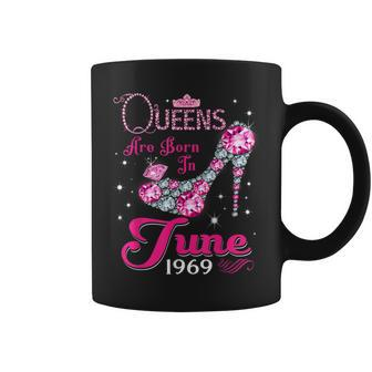 Queens Are Born In June 1969 T 50Th Birthday Coffee Mug | Mazezy DE