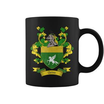 Quinn Coat Of Arms | Quinn Surname Family Crest Coffee Mug - Seseable