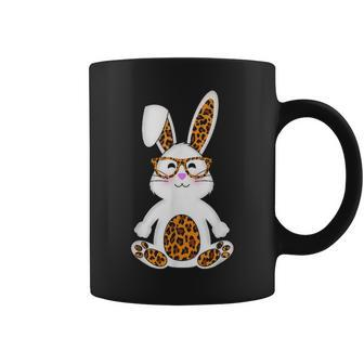 Rabbit Bunny With Sunglasses Leopard Cute Easter Bunny Egg Coffee Mug - Seseable