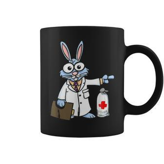 Rabbit Nurse Docter Medical Bunny Love Gift Happy Easter Day Coffee Mug - Seseable