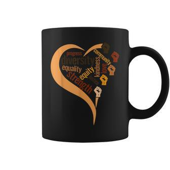 Racial Diversity Justice Equality Black History Month Pride Coffee Mug - Seseable