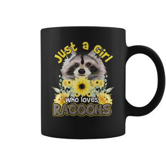 Racoon Animal Lover Women Girl Sunflower Trash Panda Raccoon Coffee Mug - Thegiftio UK