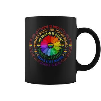 Rainbow Black Lives Matter Science Lgbt Pride Flower V2 Coffee Mug - Seseable