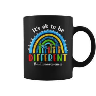 Rainbow Its Ok To Be Different Autism Awareness Acceptance Coffee Mug - Seseable