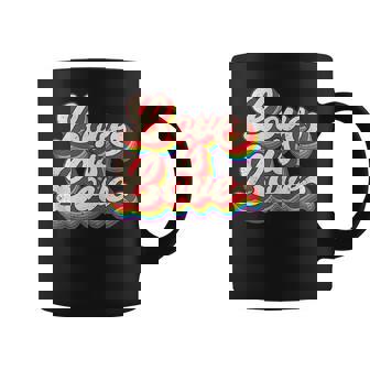 Rainbow Vintage Love Is Love Lgbt Gay Lesbian Pride V2 Coffee Mug - Thegiftio
