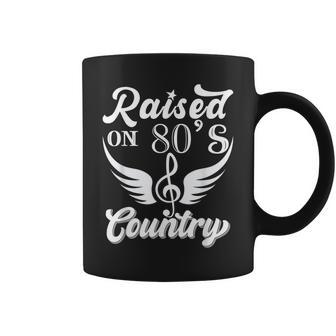 Raised On 80S Country | Guitar Player Vintage Country Music Coffee Mug - Seseable