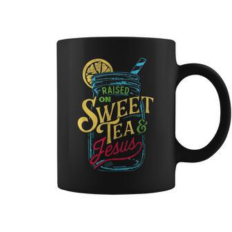 Raised On Sweet Tea & Jesus - Southern Pride Iced Tea Coffee Mug | Mazezy CA
