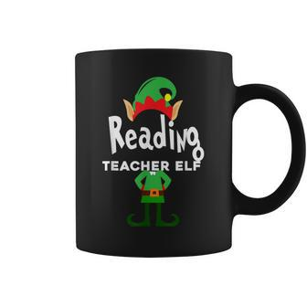 Reading Teacher Elf Family Matching Christmas T Coffee Mug | Mazezy