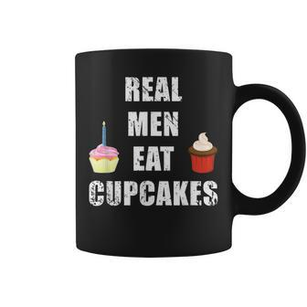 Real Men Eat Cupcakes Funny Distressed Grunge Coffee Mug - Seseable