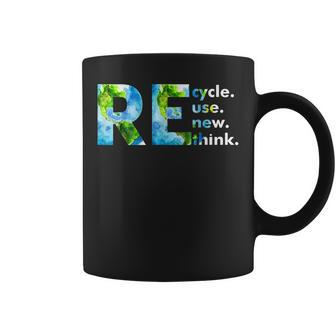 Recycle Reuse Renew Rethink Earth Day 2023 Men Women Kids Coffee Mug | Mazezy
