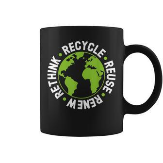 Recycle Reuse Renew Rethink Earth Day Environmental Activism Coffee Mug - Thegiftio UK