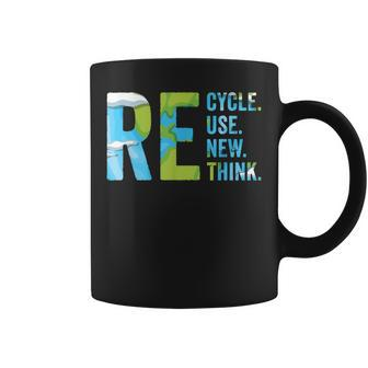 Recycle Reuse Renew Rethink For Earths Day 2023 Coffee Mug | Mazezy
