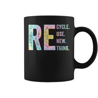 Recycle Reuse Renew Rethink Tie Dye Environmental Activism Coffee Mug | Mazezy