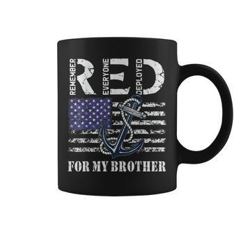 Red Friday For My Brother Deployed Navy Soldier Us Flag Gift Coffee Mug | Mazezy