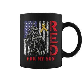 Red Friday For My Son Remember Everyone Deployed Mom Us Flag Coffee Mug - Seseable