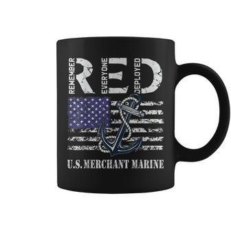 Red Friday United States Merchant Marine Navy Us Flag Anchor Coffee Mug | Mazezy