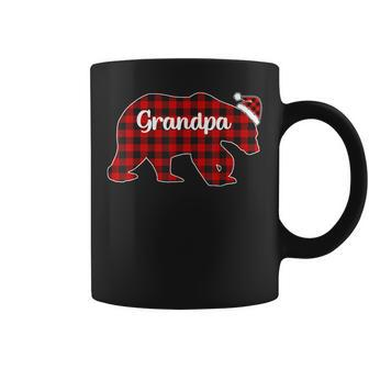 Red Plaid Bear Christmas Pajama Grandpa Matching Family Coffee Mug | Mazezy