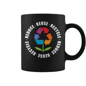 Reduce Reuse Recycle Flower Earth Day Coffee Mug | Mazezy