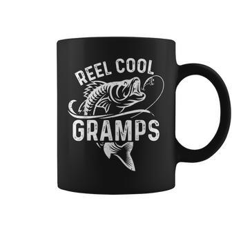 Reel Cool Gramps Fisherman Fathers Day Funny Fishing Coffee Mug - Seseable