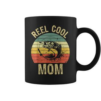 Reel Cool Mom Fishing Gifts Women Fishing Lovers Retro Coffee Mug - Seseable