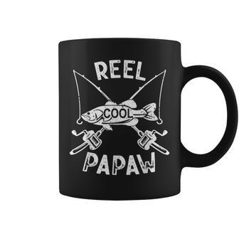 Reel Cool Papaw Fisherman Fathers Day Funny Fishing Coffee Mug - Seseable