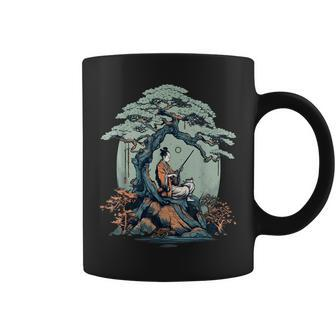 Relaxing Samurai Bonsai Tree Coffee Mug | Mazezy