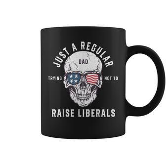 Republican Just A Regular Dad Trying Not To Raise Liberals V2 Coffee Mug - Seseable