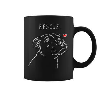 Rescue Dog Pitbull Drawing Rescue Mom Adopt Dont Shop Coffee Mug | Mazezy